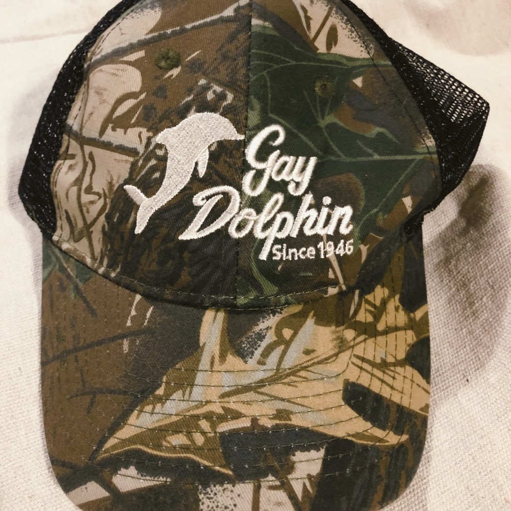 Awesome ‘Gay Dolphin’ camo trucker hat